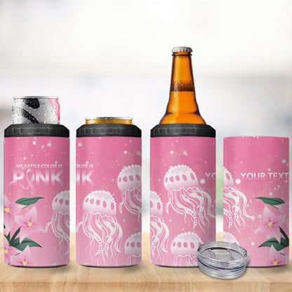 Personalised Pink Boronia of Hope 4 in 1 Can Cooler Tumbler Australia’s Fight Against Breast Cancer Support