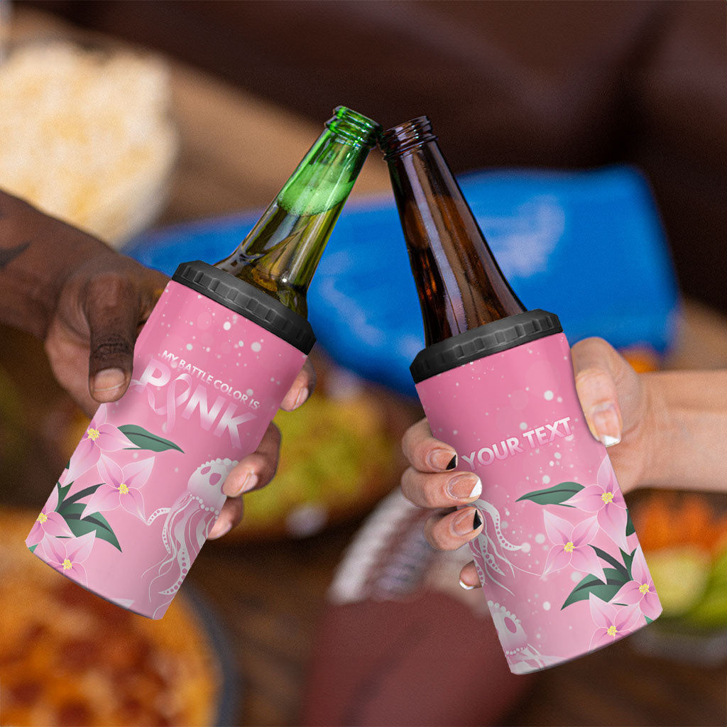 Personalised Pink Boronia of Hope 4 in 1 Can Cooler Tumbler Australia’s Fight Against Breast Cancer Support