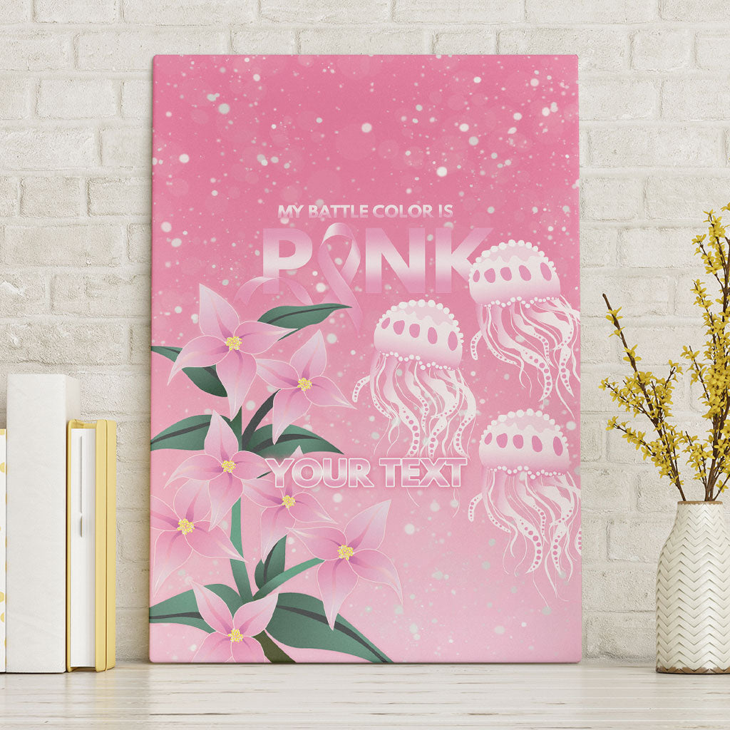 Personalised Pink Boronia of Hope Canvas Wall Art Australia’s Fight Against Breast Cancer Support