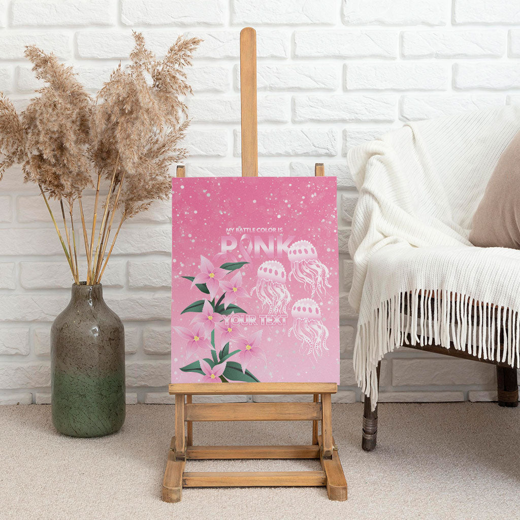 Personalised Pink Boronia of Hope Canvas Wall Art Australia’s Fight Against Breast Cancer Support
