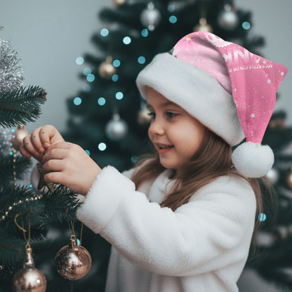 Personalised Pink Boronia of Hope Christmas Santa Hat Australia’s Fight Against Breast Cancer Support
