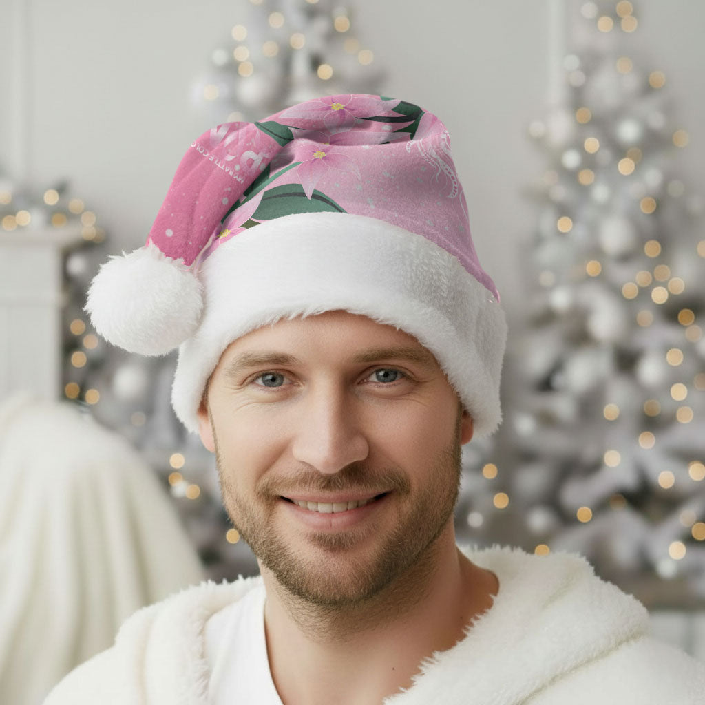 Personalised Pink Boronia of Hope Christmas Santa Hat Australia’s Fight Against Breast Cancer Support