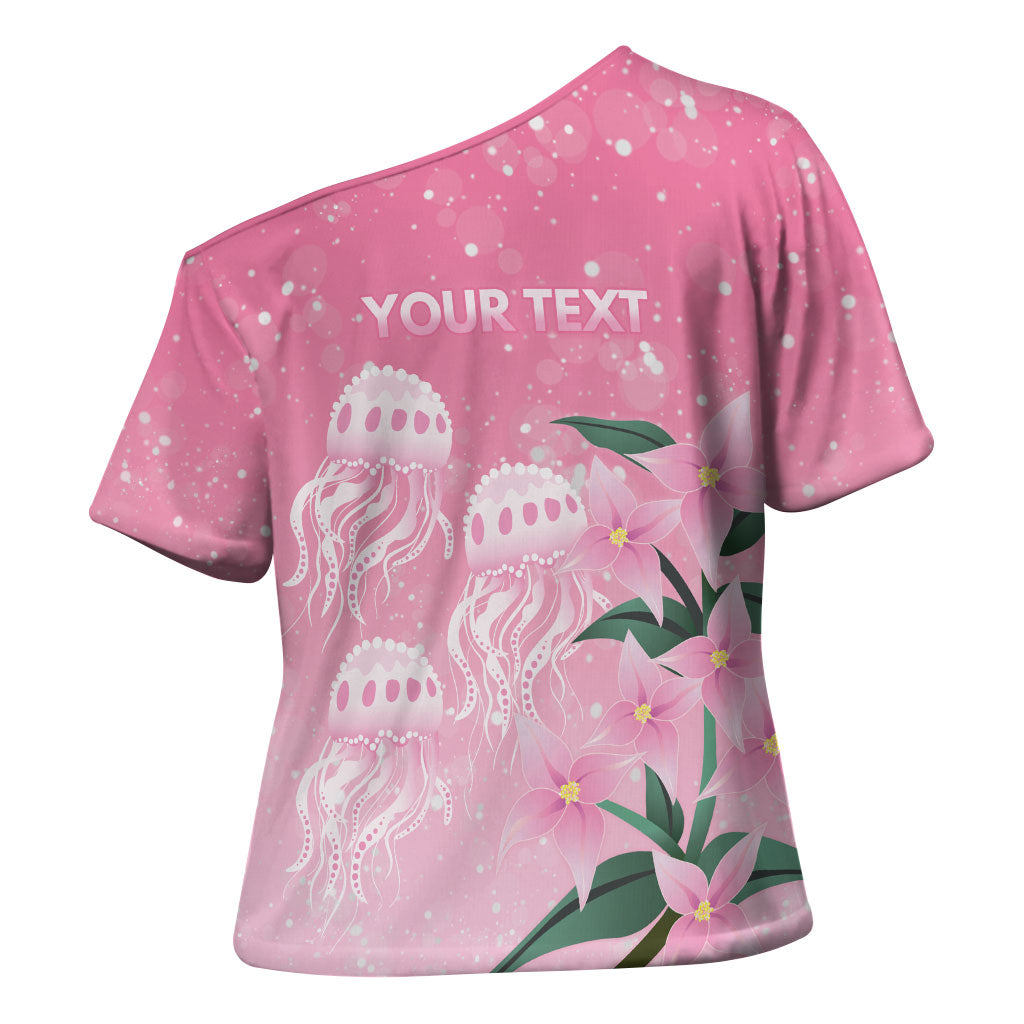Personalised Pink Boronia of Hope Cross Shoulder Shirt Australia’s Fight Against Breast Cancer Support