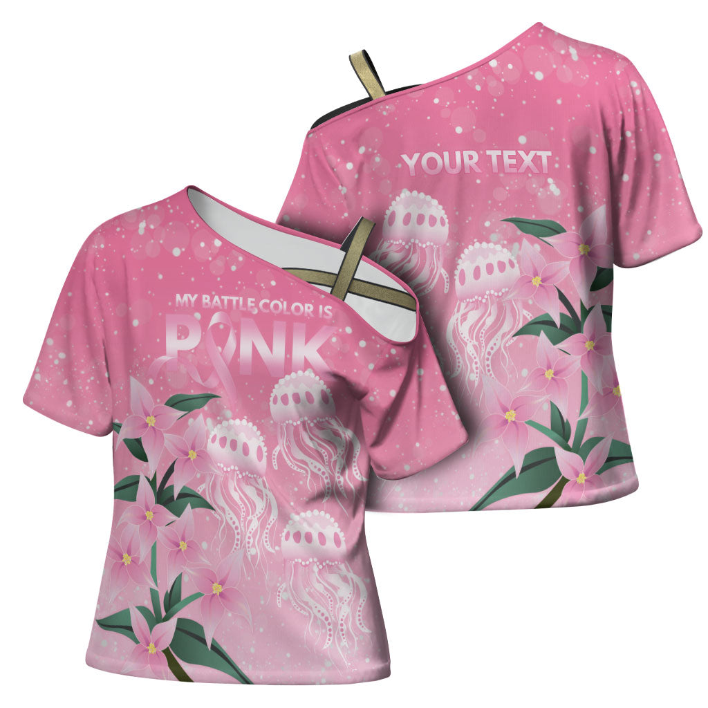 Personalised Pink Boronia of Hope Cross Shoulder Shirt Australia’s Fight Against Breast Cancer Support