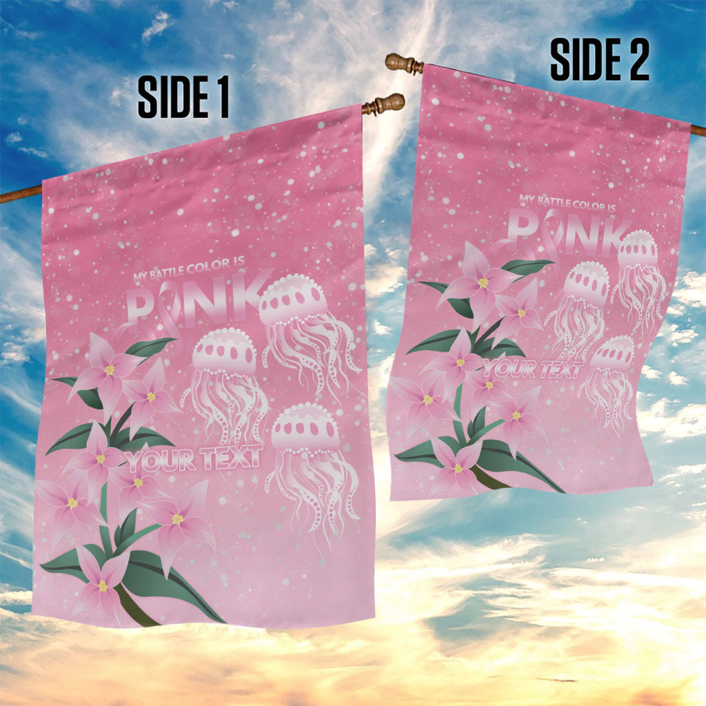 Personalised Pink Boronia of Hope Garden Flag Australia’s Fight Against Breast Cancer Support