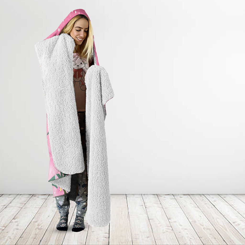Personalised Pink Boronia of Hope Hooded Blanket Australia’s Fight Against Breast Cancer Support