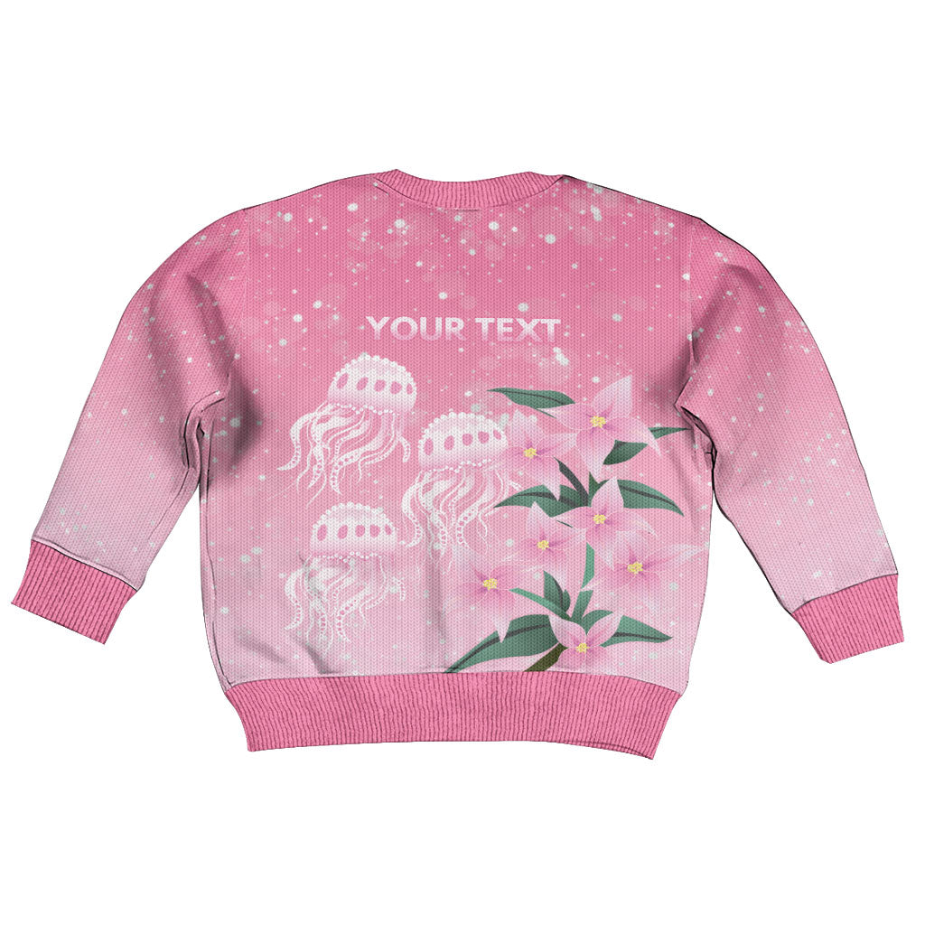Personalised Pink Boronia of Hope Kid Ugly Christmas Sweater Australia’s Fight Against Breast Cancer Support