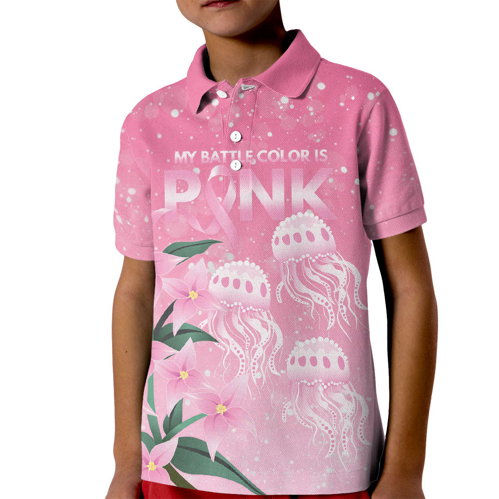 Personalised Pink Boronia of Hope Kid Polo Shirt Australia’s Fight Against Breast Cancer Support