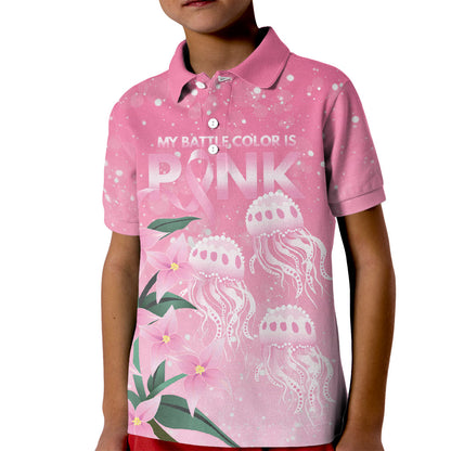 Personalised Pink Boronia of Hope Kid Polo Shirt Australia’s Fight Against Breast Cancer Support