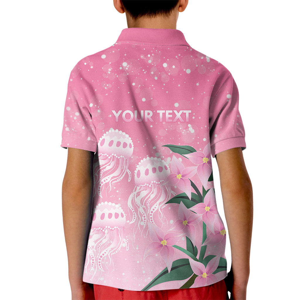 Personalised Pink Boronia of Hope Kid Polo Shirt Australia’s Fight Against Breast Cancer Support