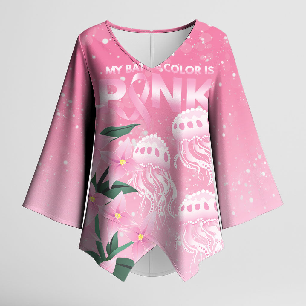 Personalised Pink Boronia of Hope Kimono Sleeve Blouse Australia’s Fight Against Breast Cancer Support