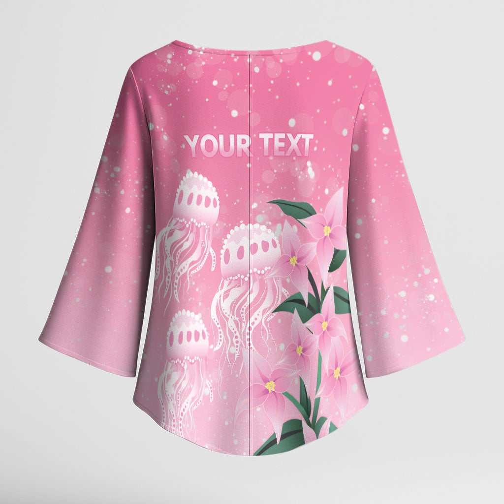 Personalised Pink Boronia of Hope Kimono Sleeve Blouse Australia’s Fight Against Breast Cancer Support