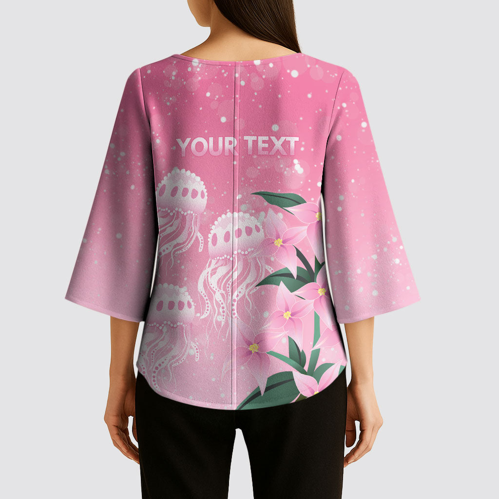 Personalised Pink Boronia of Hope Kimono Sleeve Blouse Australia’s Fight Against Breast Cancer Support