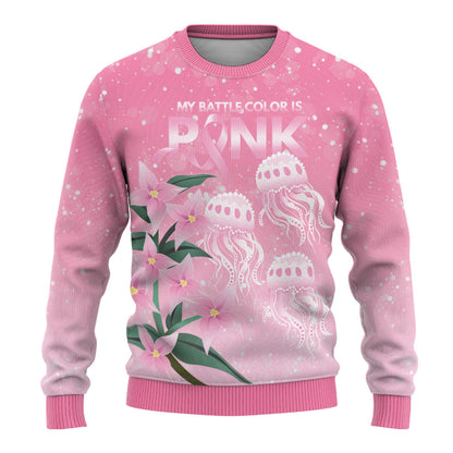 Personalised Pink Boronia of Hope Ugly Christmas Sweater Australia’s Fight Against Breast Cancer Support
