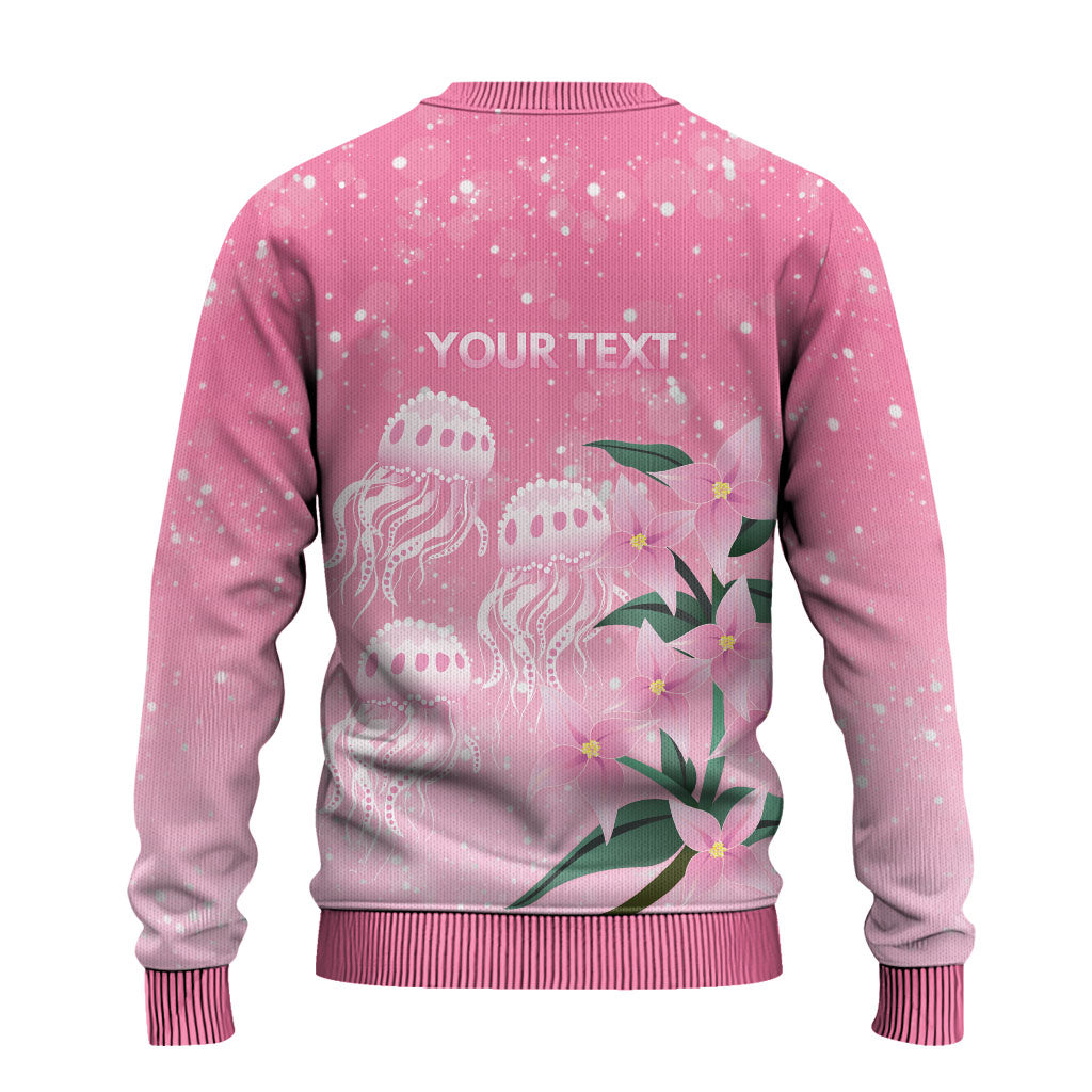 Personalised Pink Boronia of Hope Ugly Christmas Sweater Australia’s Fight Against Breast Cancer Support
