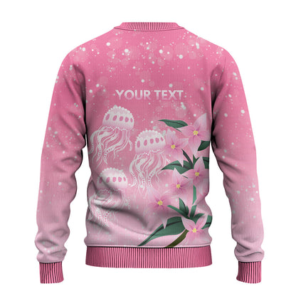 Personalised Pink Boronia of Hope Ugly Christmas Sweater Australia’s Fight Against Breast Cancer Support