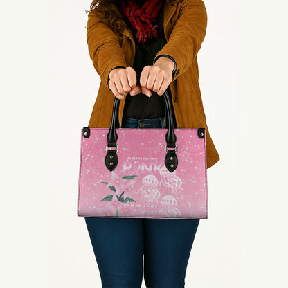 Personalised Pink Boronia of Hope Leather Bag Australia’s Fight Against Breast Cancer Support