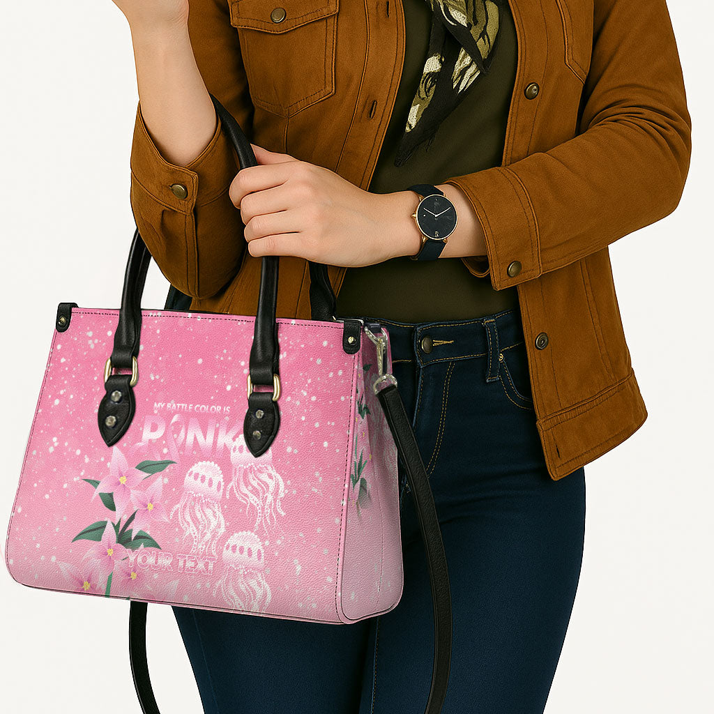 Personalised Pink Boronia of Hope Leather Bag Australia’s Fight Against Breast Cancer Support
