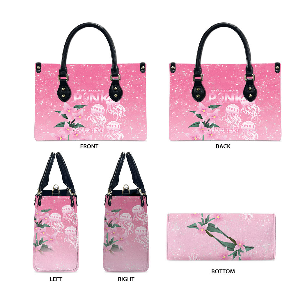Personalised Pink Boronia of Hope Leather Bag Australia’s Fight Against Breast Cancer Support