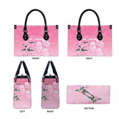 Personalised Pink Boronia of Hope Leather Bag Australia’s Fight Against Breast Cancer Support