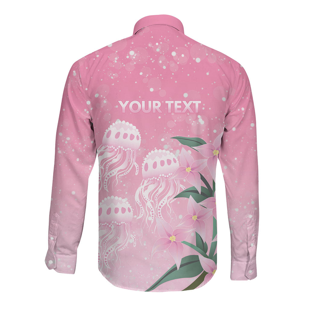 Personalised Pink Boronia of Hope Long Sleeve Button Shirt Australia’s Fight Against Breast Cancer Support