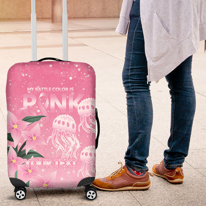 Personalised Pink Boronia of Hope Luggage Cover Australia’s Fight Against Breast Cancer Support