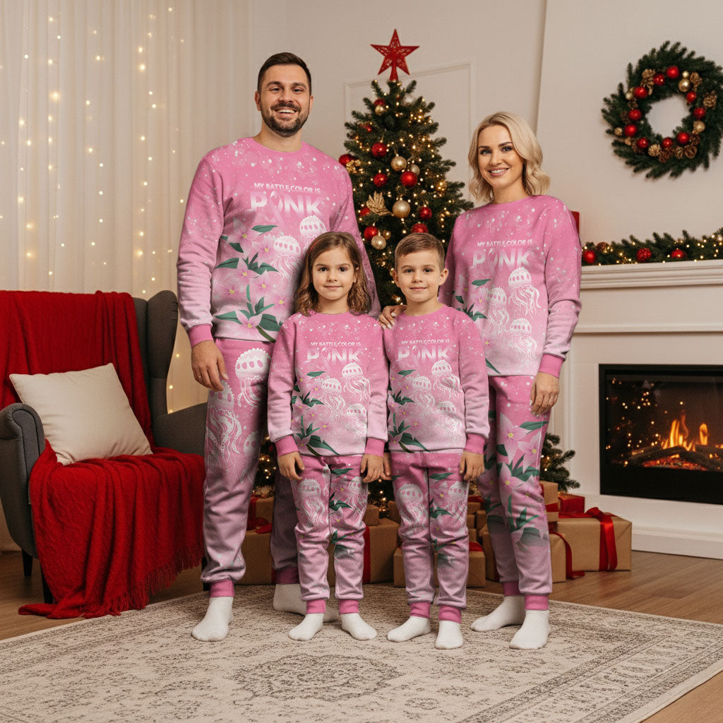 Personalised Pink Boronia of Hope Christmas Pajama Set Australia’s Fight Against Breast Cancer Support