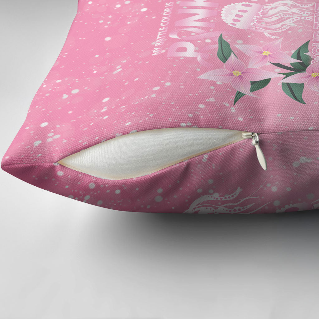 Personalised Pink Boronia of Hope Pillow Cover Australia’s Fight Against Breast Cancer Support