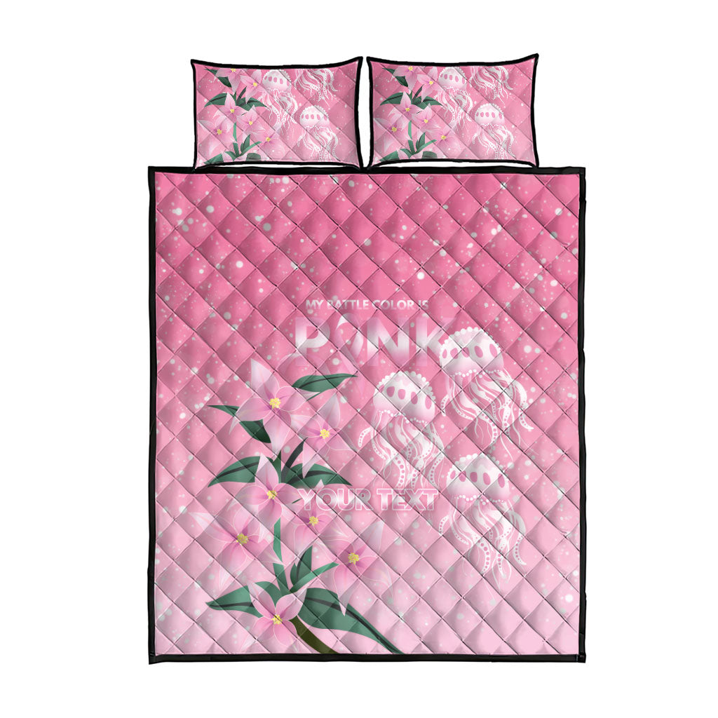 Personalised Pink Boronia of Hope Quilt Bed Set Australia’s Fight Against Breast Cancer Support