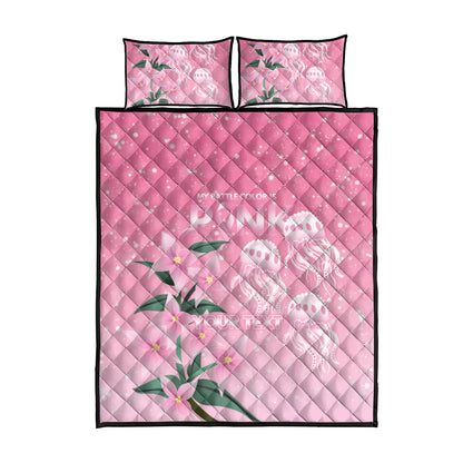 Personalised Pink Boronia of Hope Quilt Bed Set Australia’s Fight Against Breast Cancer Support