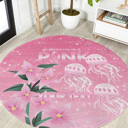 Personalised Pink Boronia of Hope Round Carpet Australia’s Fight Against Breast Cancer Support