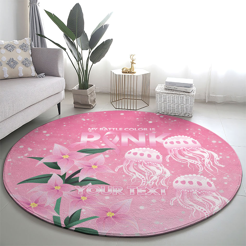 Personalised Pink Boronia of Hope Round Carpet Australia’s Fight Against Breast Cancer Support