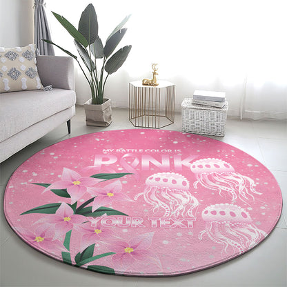 Personalised Pink Boronia of Hope Round Carpet Australia’s Fight Against Breast Cancer Support