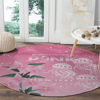 Personalised Pink Boronia of Hope Round Carpet Australia’s Fight Against Breast Cancer Support