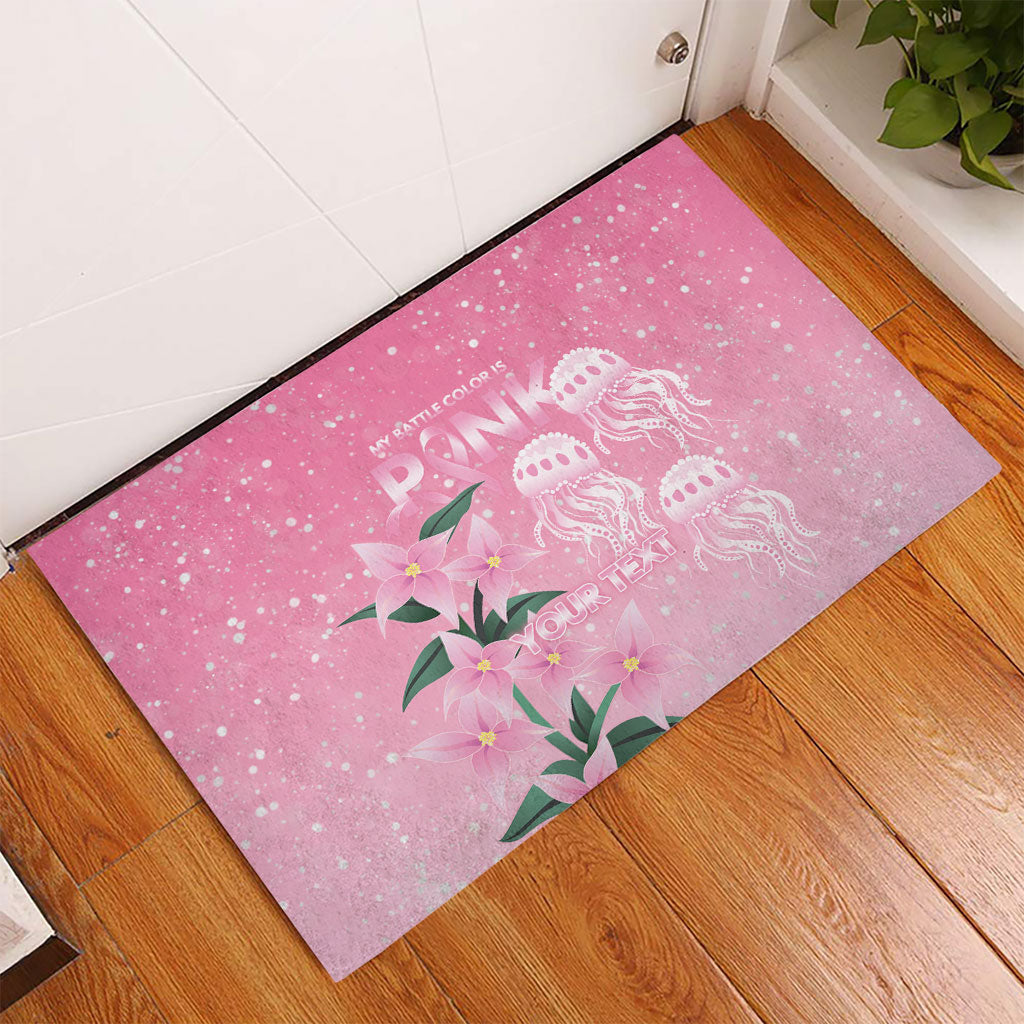 Personalised Pink Boronia of Hope Rubber Doormat Australia’s Fight Against Breast Cancer Support