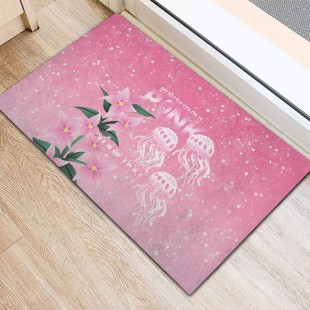 Personalised Pink Boronia of Hope Rubber Doormat Australia’s Fight Against Breast Cancer Support