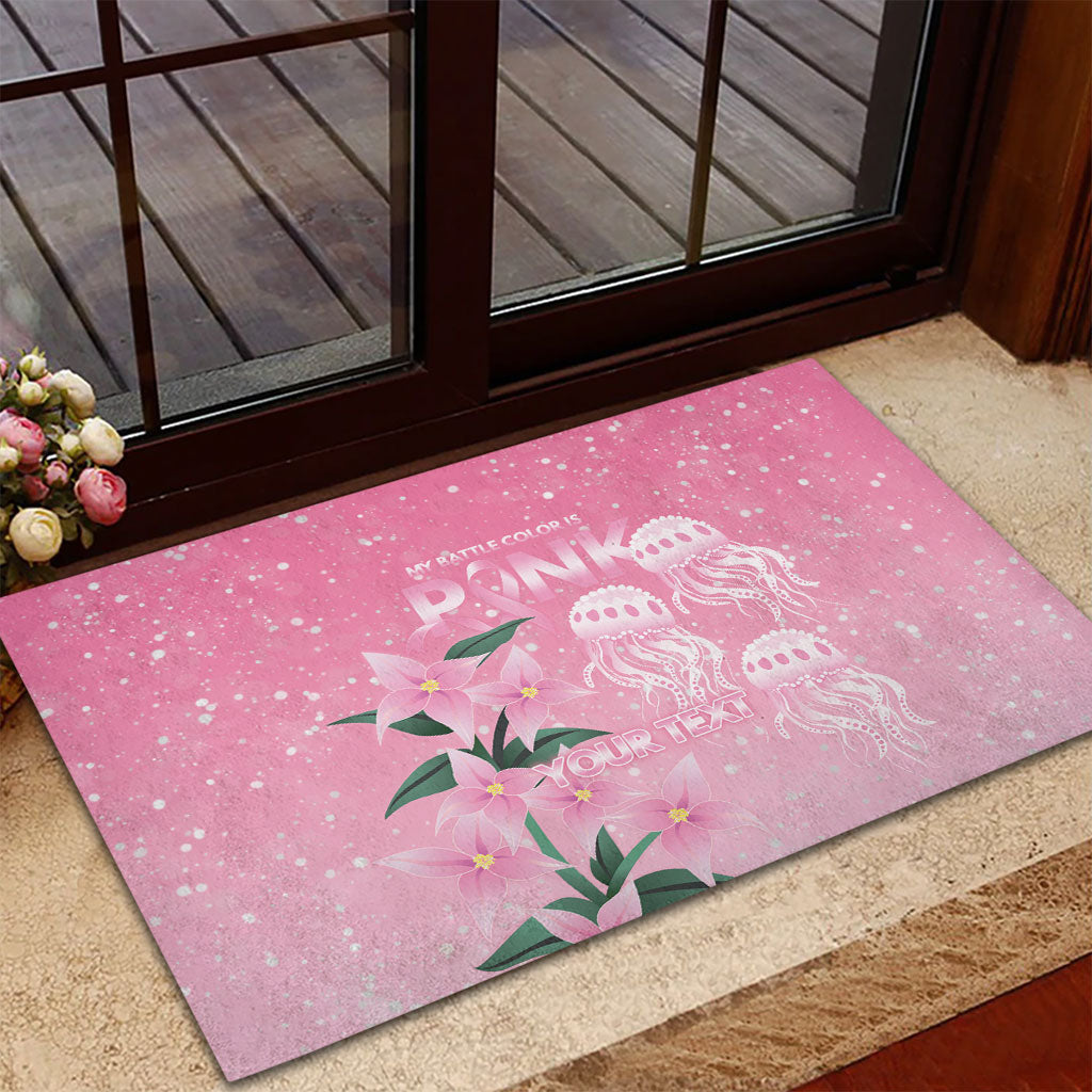 Personalised Pink Boronia of Hope Rubber Doormat Australia’s Fight Against Breast Cancer Support