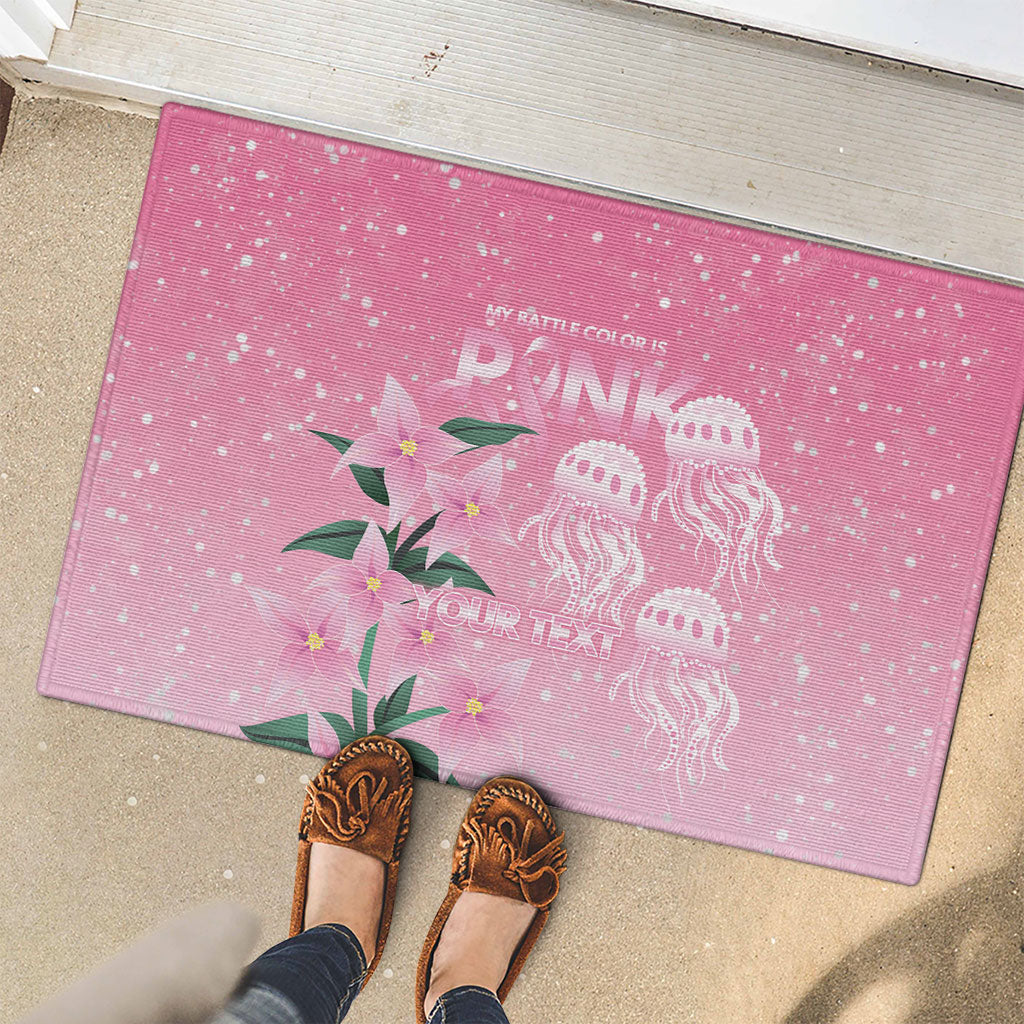 Personalised Pink Boronia of Hope Rubber Doormat Australia’s Fight Against Breast Cancer Support