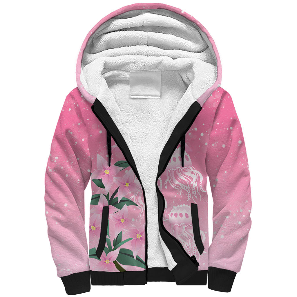 Personalised Pink Boronia of Hope Sherpa Hoodie Australia’s Fight Against Breast Cancer Support