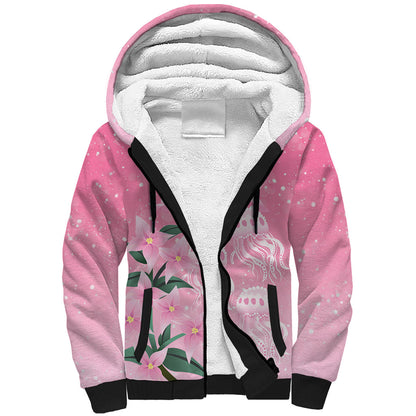 Personalised Pink Boronia of Hope Sherpa Hoodie Australia’s Fight Against Breast Cancer Support