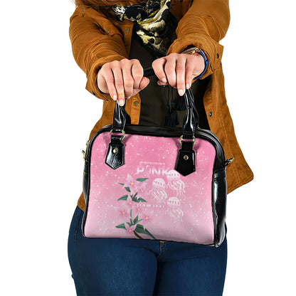 Personalised Pink Boronia of Hope Shoulder Handbag Australia’s Fight Against Breast Cancer Support