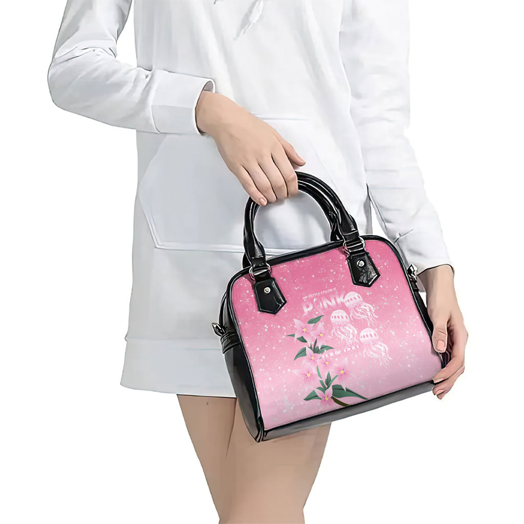 Personalised Pink Boronia of Hope Shoulder Handbag Australia’s Fight Against Breast Cancer Support