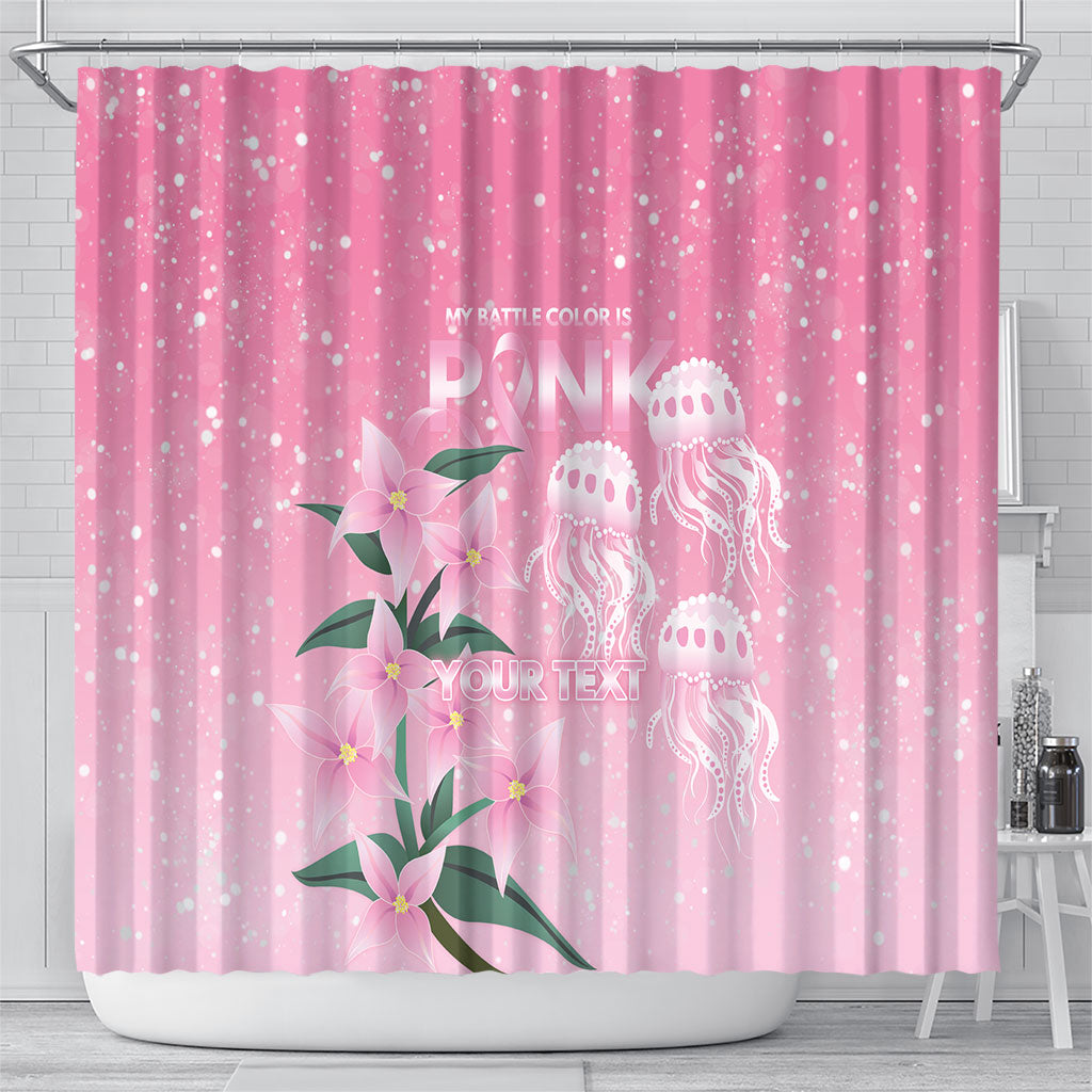 Personalised Pink Boronia of Hope Shower Curtain Australia’s Fight Against Breast Cancer Support