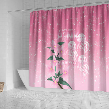 Personalised Pink Boronia of Hope Shower Curtain Australia’s Fight Against Breast Cancer Support
