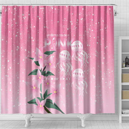 Personalised Pink Boronia of Hope Shower Curtain Australia’s Fight Against Breast Cancer Support