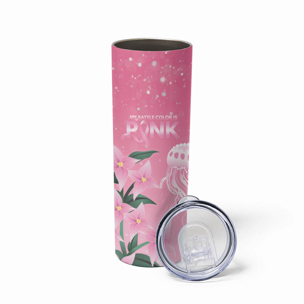 Personalised Pink Boronia of Hope Skinny Tumbler Australia’s Fight Against Breast Cancer Support
