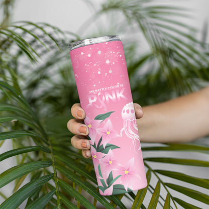 Personalised Pink Boronia of Hope Skinny Tumbler Australia’s Fight Against Breast Cancer Support