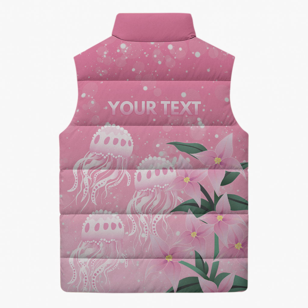 Personalised Pink Boronia of Hope Sleeveless Puffer Jacket Australia’s Fight Against Breast Cancer Support