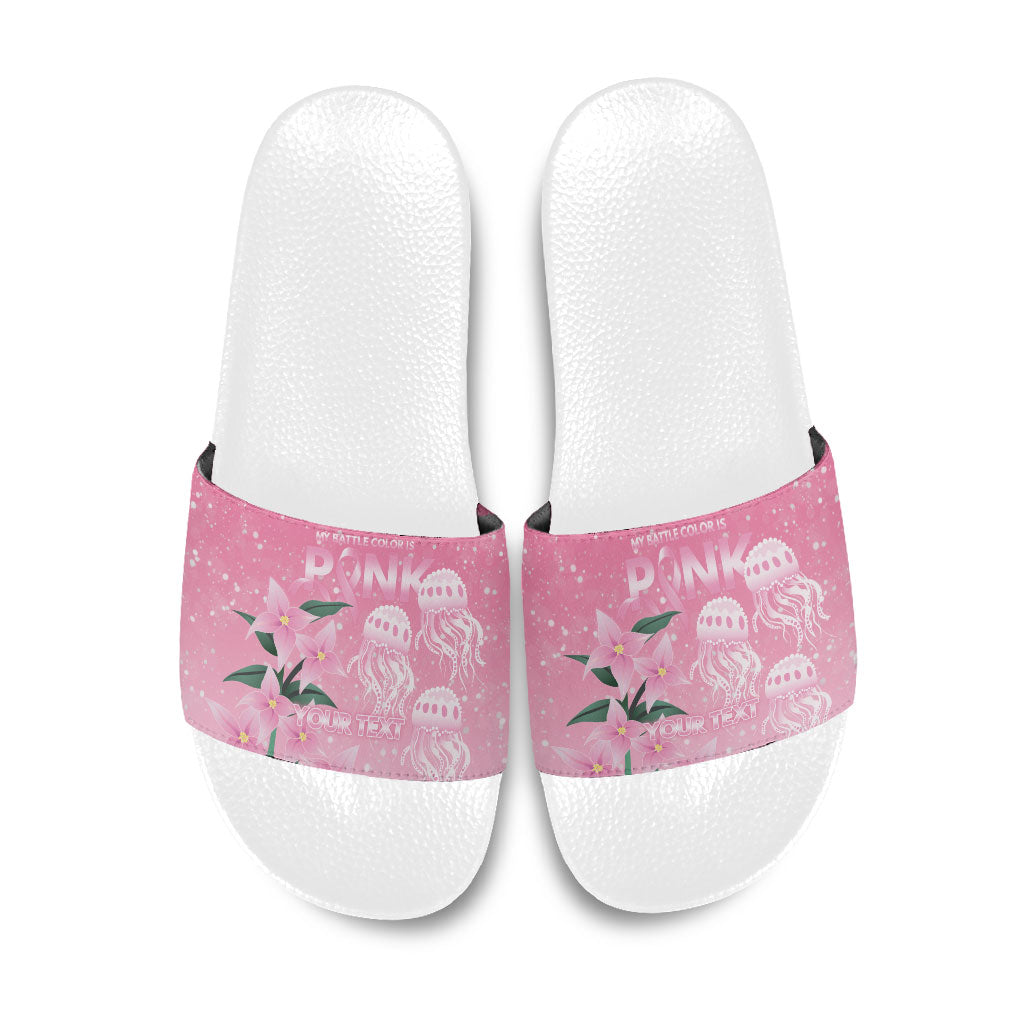 Personalised Pink Boronia of Hope Slide Sandals Australia’s Fight Against Breast Cancer Support