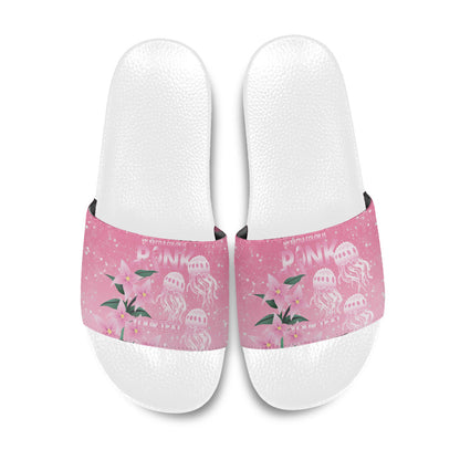 Personalised Pink Boronia of Hope Slide Sandals Australia’s Fight Against Breast Cancer Support